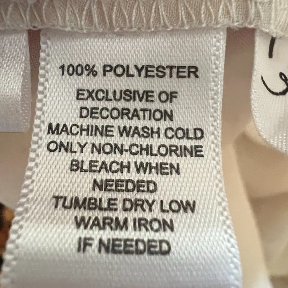 Loft Tank, Off White - Attached Fabric Necklace and Flower, Tie Neck - Medium - Picture 5 of 5